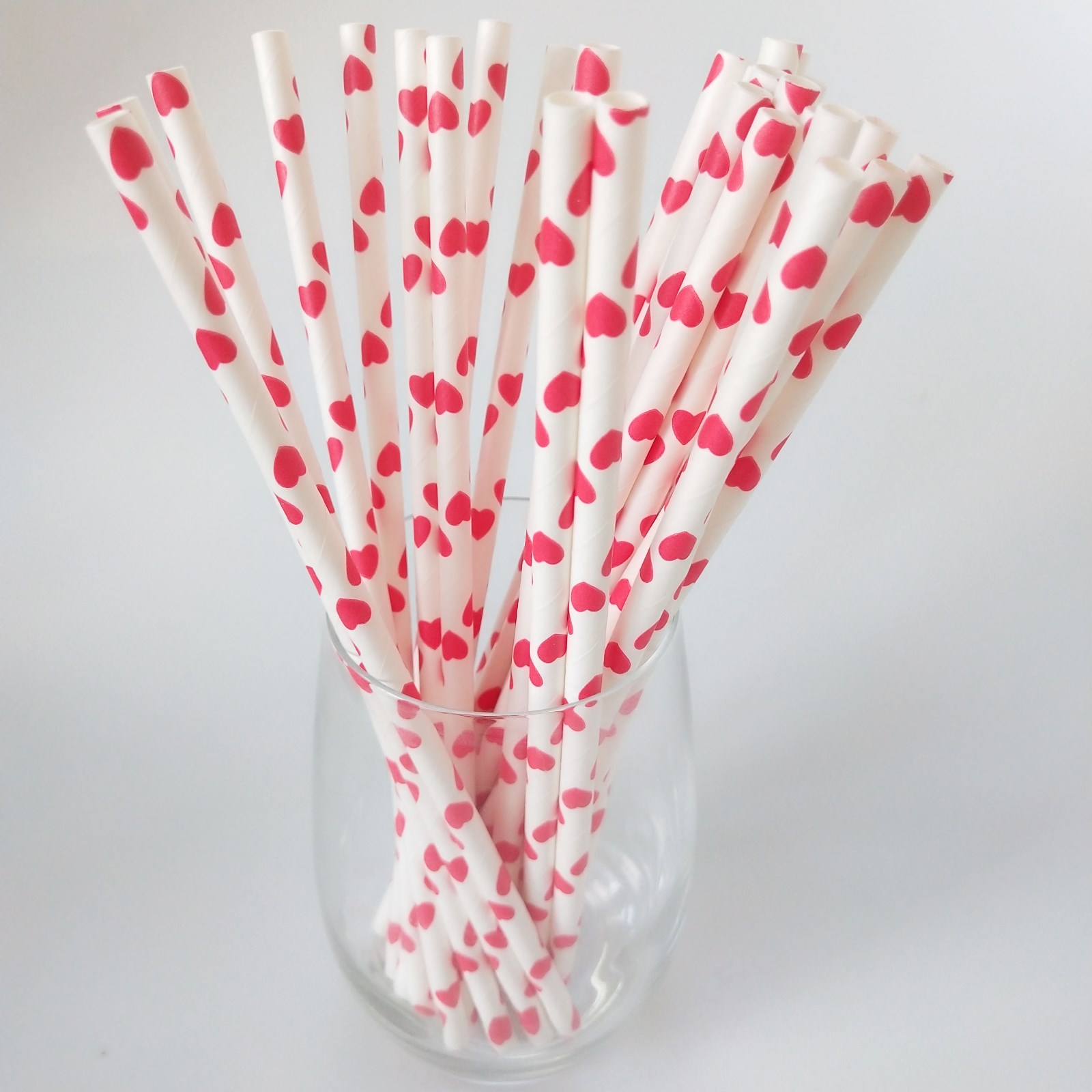 Jumbo Pink Party Paper Drinking Straws