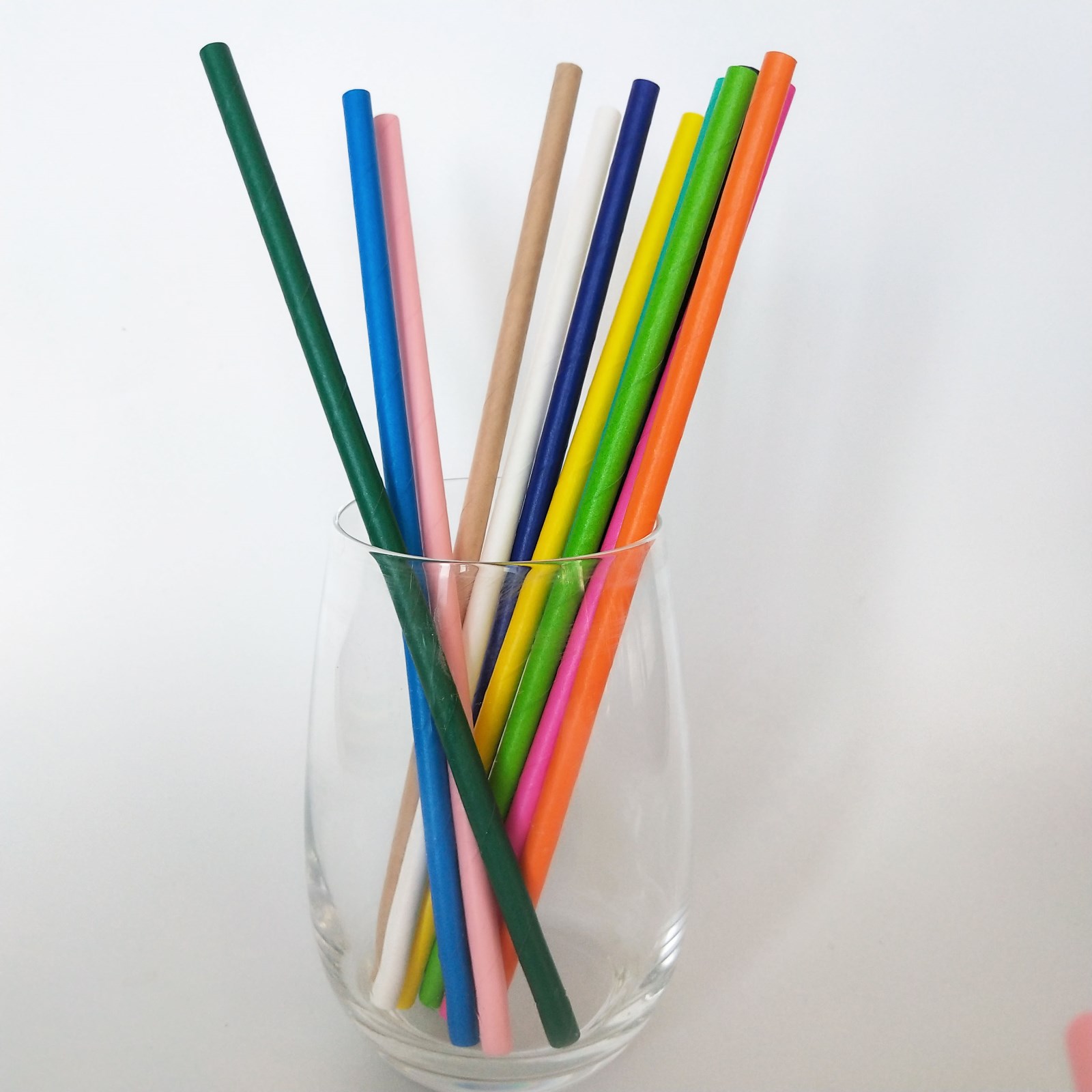 Jumbo Rainbow Party Paper Straws