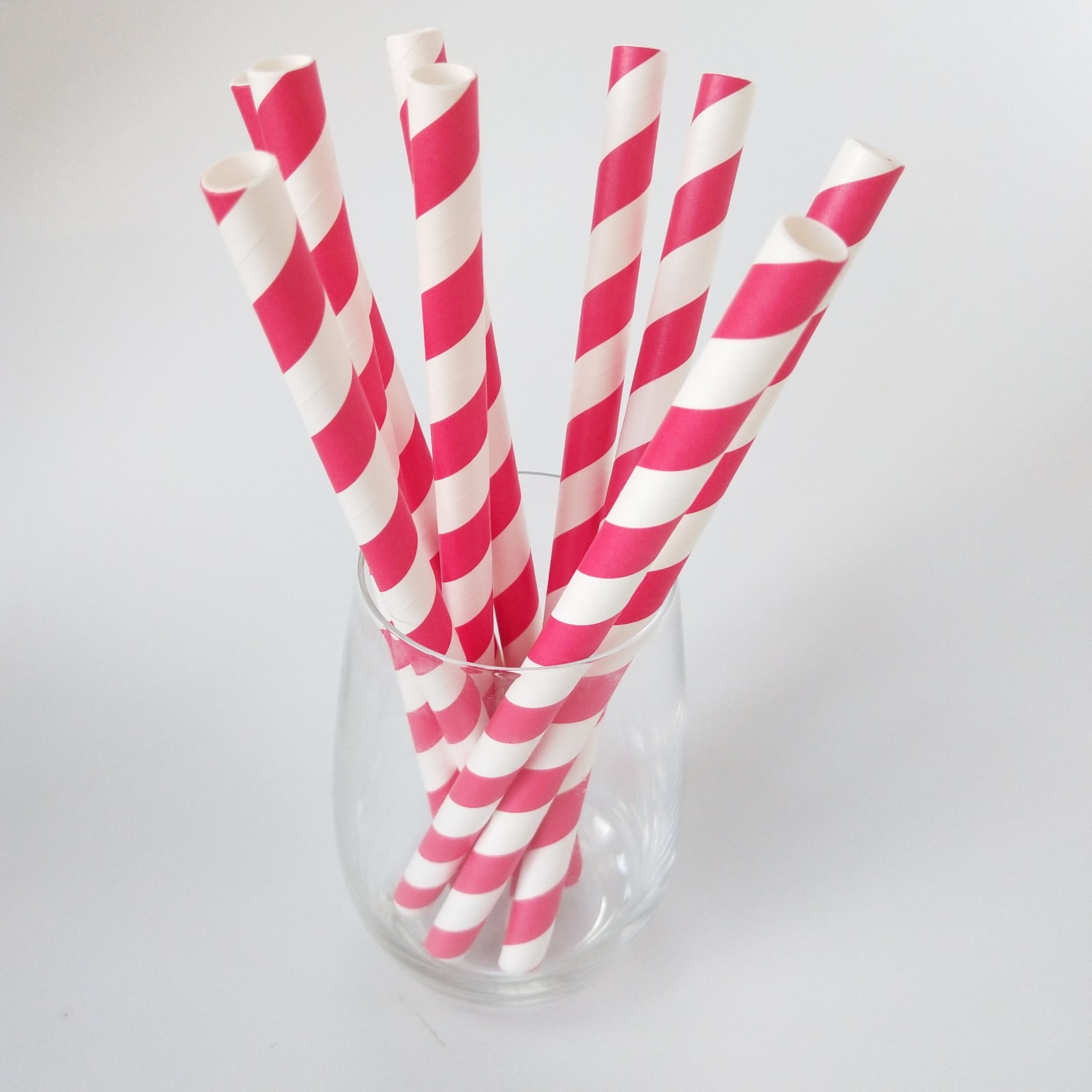 Red Stripped Colossal Bubble Tea Paper Straws