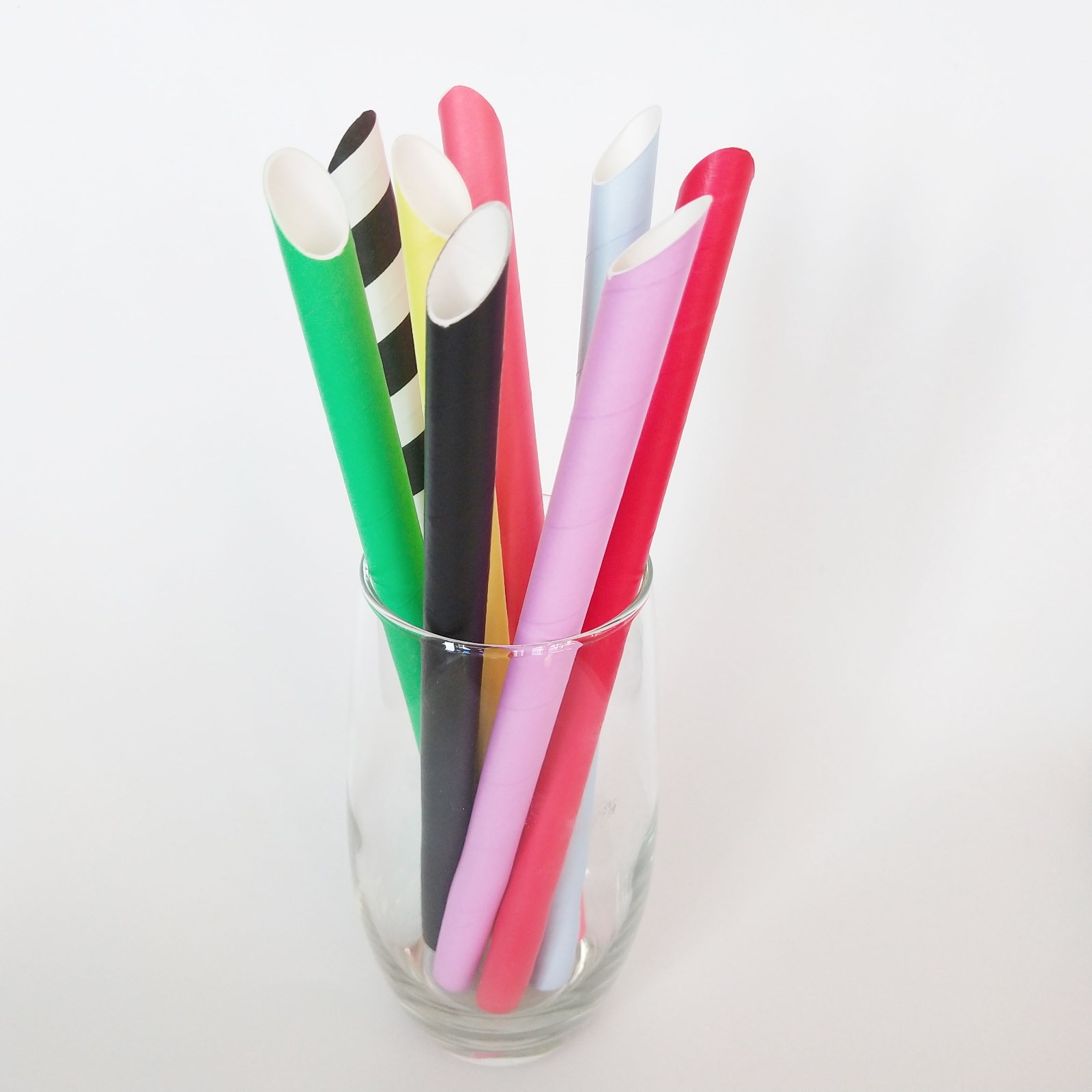 Eco-friendly Diagonal Cut Pointy Boba/Bubble Tea Paper Straws