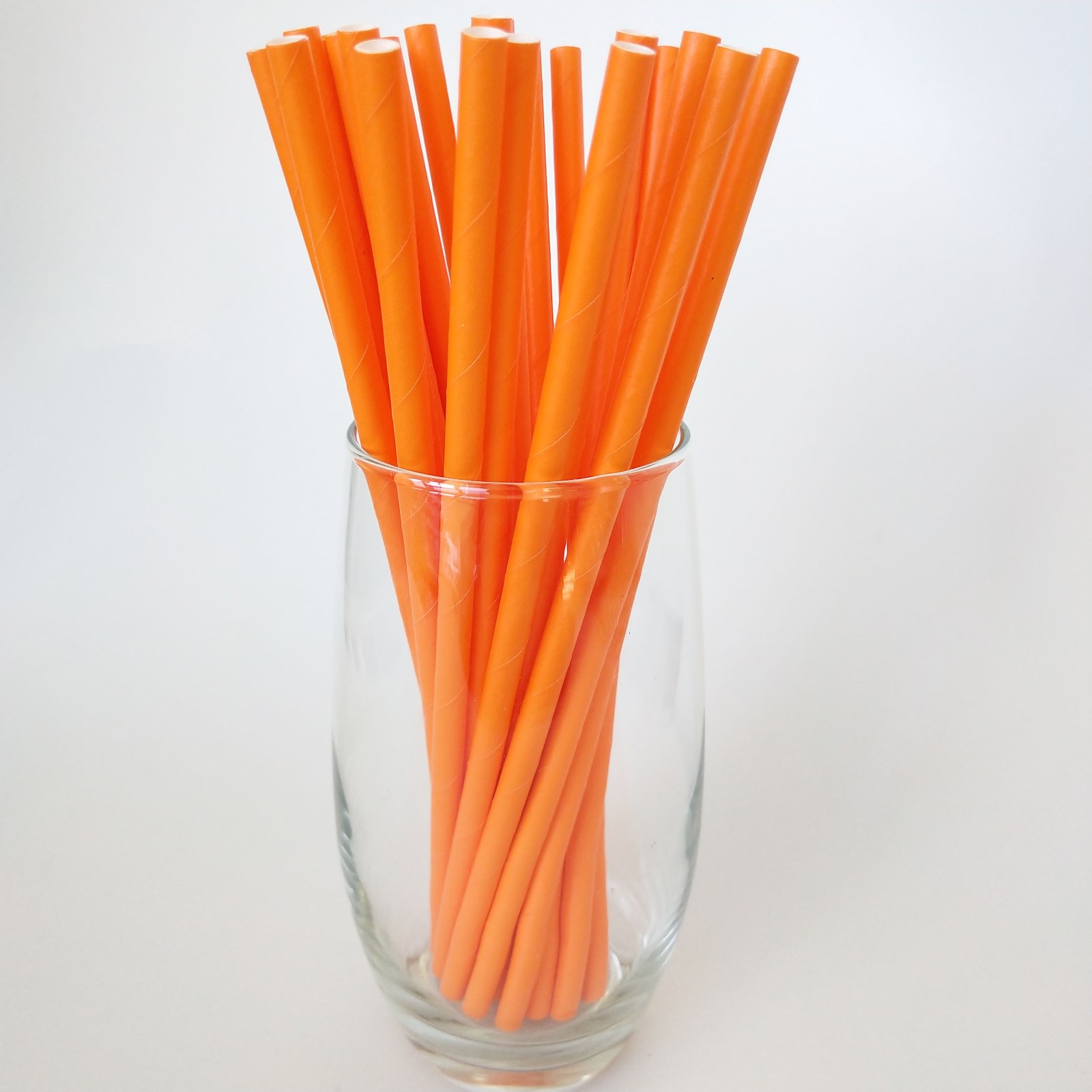 Classic Plain Orange/Green/Blue/Yellow/Pink Jumbo Party Paper Straws