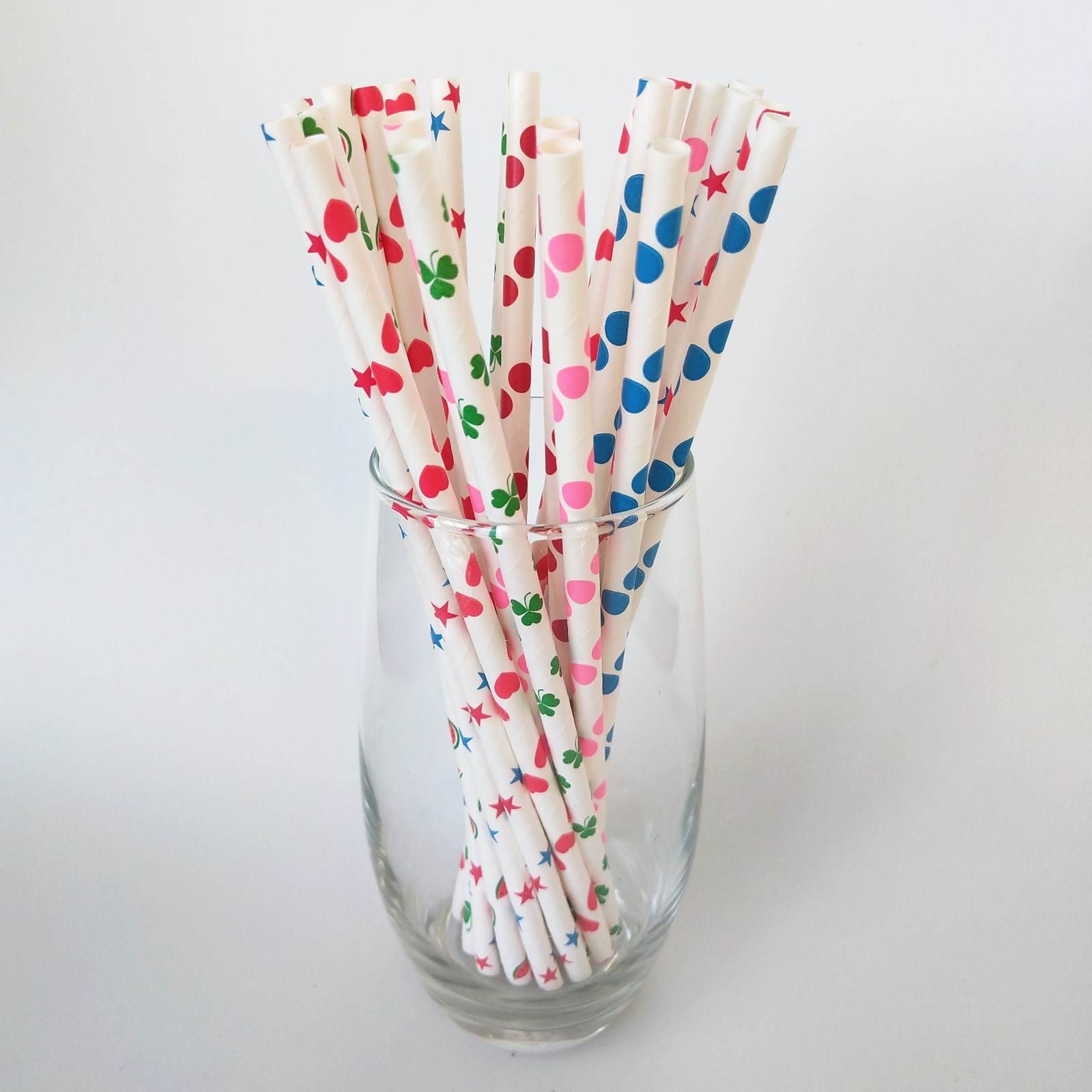 Mix Patterned Jumbo Party Paper Straws