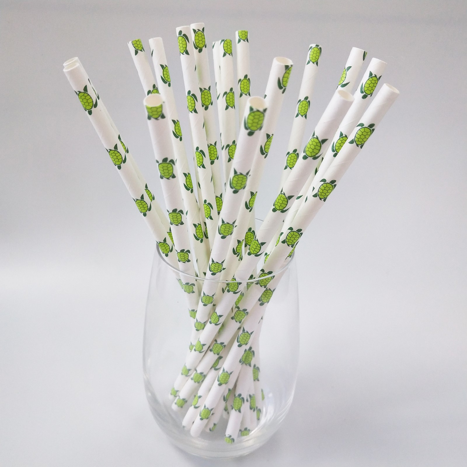 Custom Tortoise Print Paper Drinking Straws